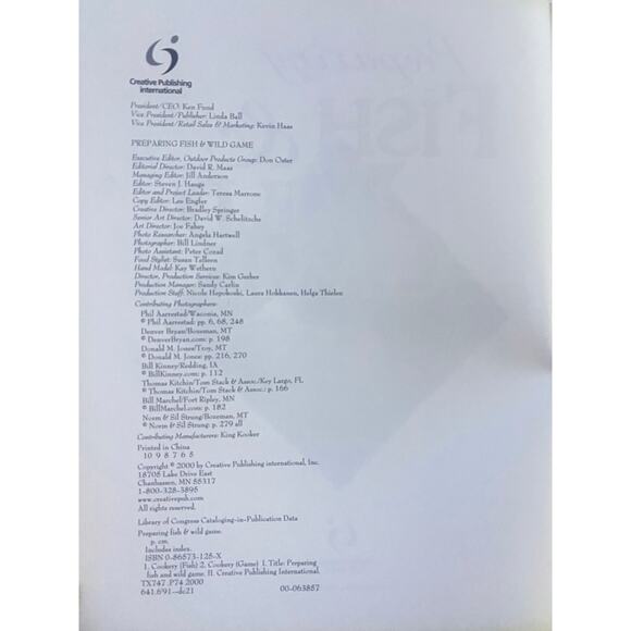 Preparing Fish and Wild Game Recipe Book by Creative Publishing International - Picture 7 of 7